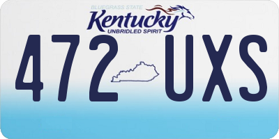 KY license plate 472UXS
