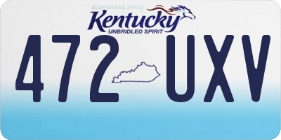 KY license plate 472UXV