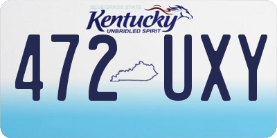 KY license plate 472UXY
