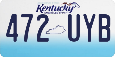 KY license plate 472UYB