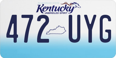 KY license plate 472UYG
