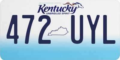 KY license plate 472UYL