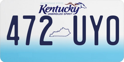 KY license plate 472UYO