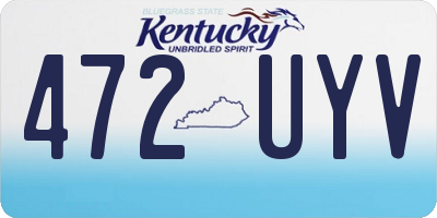 KY license plate 472UYV