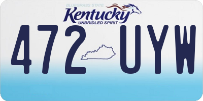 KY license plate 472UYW