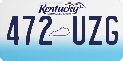 KY license plate 472UZG