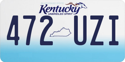 KY license plate 472UZI