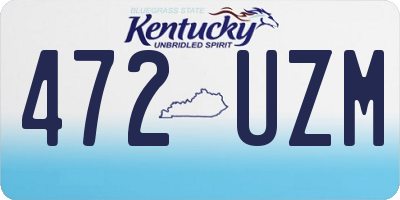 KY license plate 472UZM
