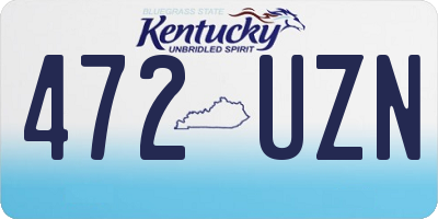 KY license plate 472UZN