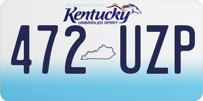 KY license plate 472UZP