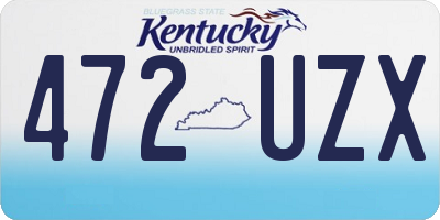 KY license plate 472UZX
