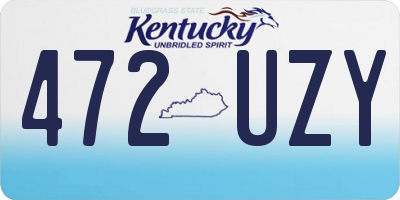 KY license plate 472UZY