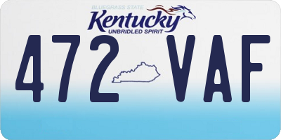 KY license plate 472VAF
