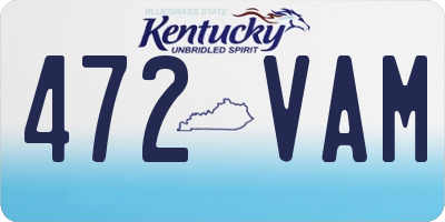 KY license plate 472VAM