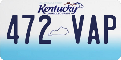 KY license plate 472VAP