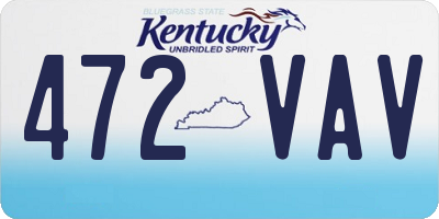 KY license plate 472VAV