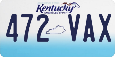 KY license plate 472VAX
