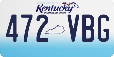 KY license plate 472VBG