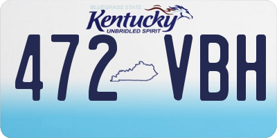 KY license plate 472VBH