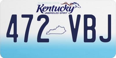 KY license plate 472VBJ