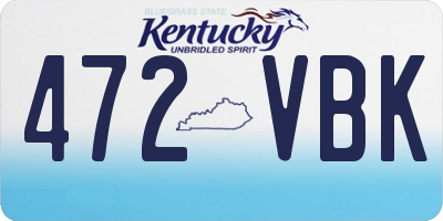 KY license plate 472VBK