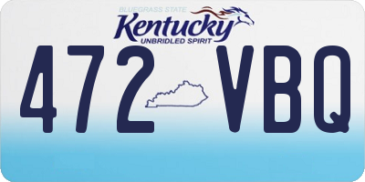 KY license plate 472VBQ