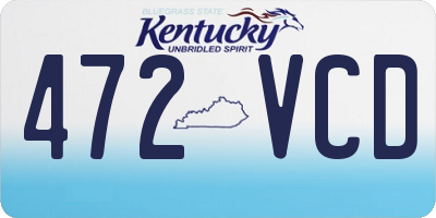 KY license plate 472VCD