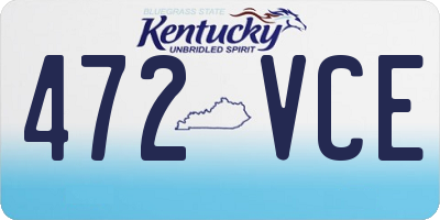 KY license plate 472VCE