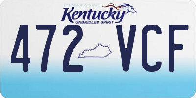 KY license plate 472VCF