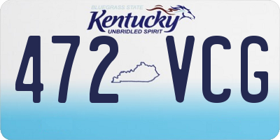 KY license plate 472VCG