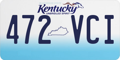 KY license plate 472VCI