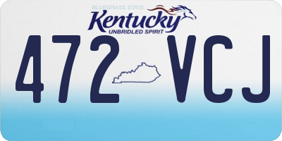 KY license plate 472VCJ
