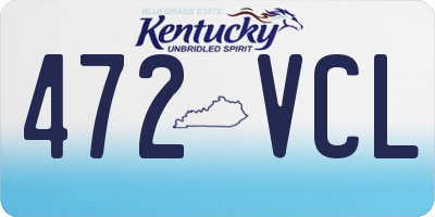 KY license plate 472VCL