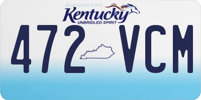 KY license plate 472VCM