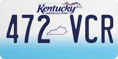 KY license plate 472VCR