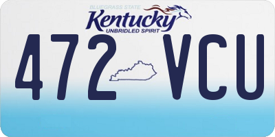 KY license plate 472VCU