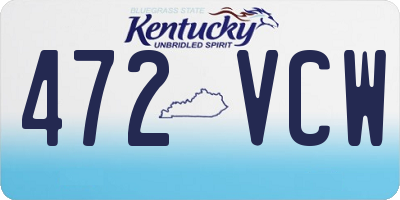 KY license plate 472VCW