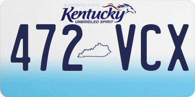 KY license plate 472VCX