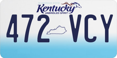 KY license plate 472VCY