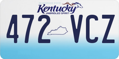 KY license plate 472VCZ