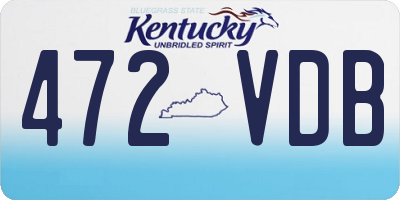 KY license plate 472VDB