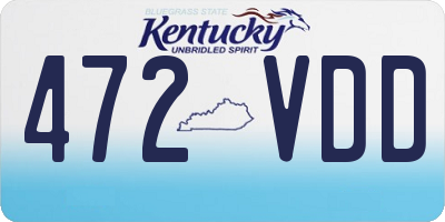 KY license plate 472VDD
