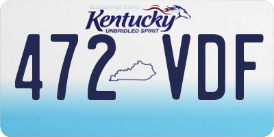 KY license plate 472VDF