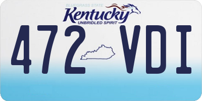 KY license plate 472VDI