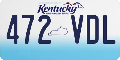 KY license plate 472VDL