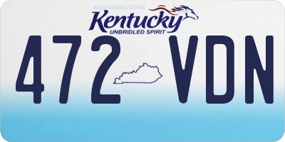 KY license plate 472VDN