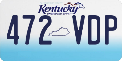 KY license plate 472VDP