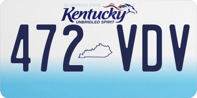 KY license plate 472VDV