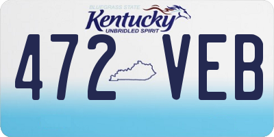 KY license plate 472VEB