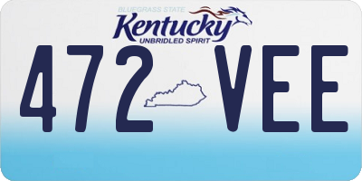 KY license plate 472VEE